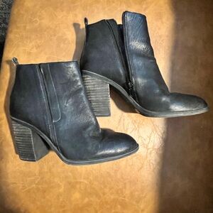 Lucky Brand stacked heel booties